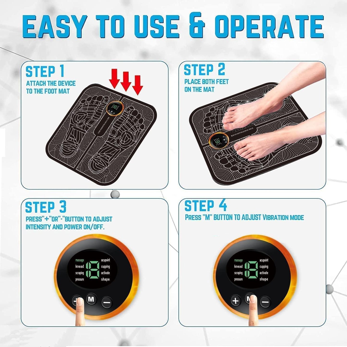 Vibrating Bubble Electric -  Foot Massager Pad