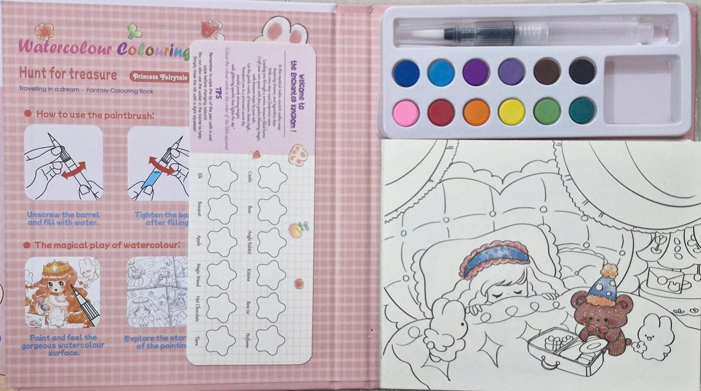 Cartoon Art Coloring Painting Set for Kids