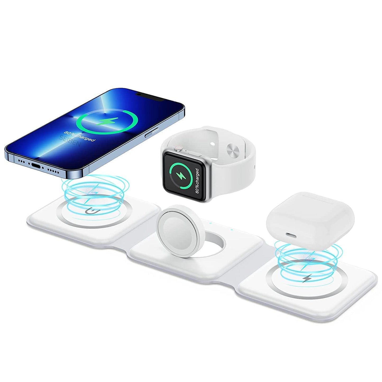 3-in-1 Magnetic Foldable MagSafe Wireless Charger