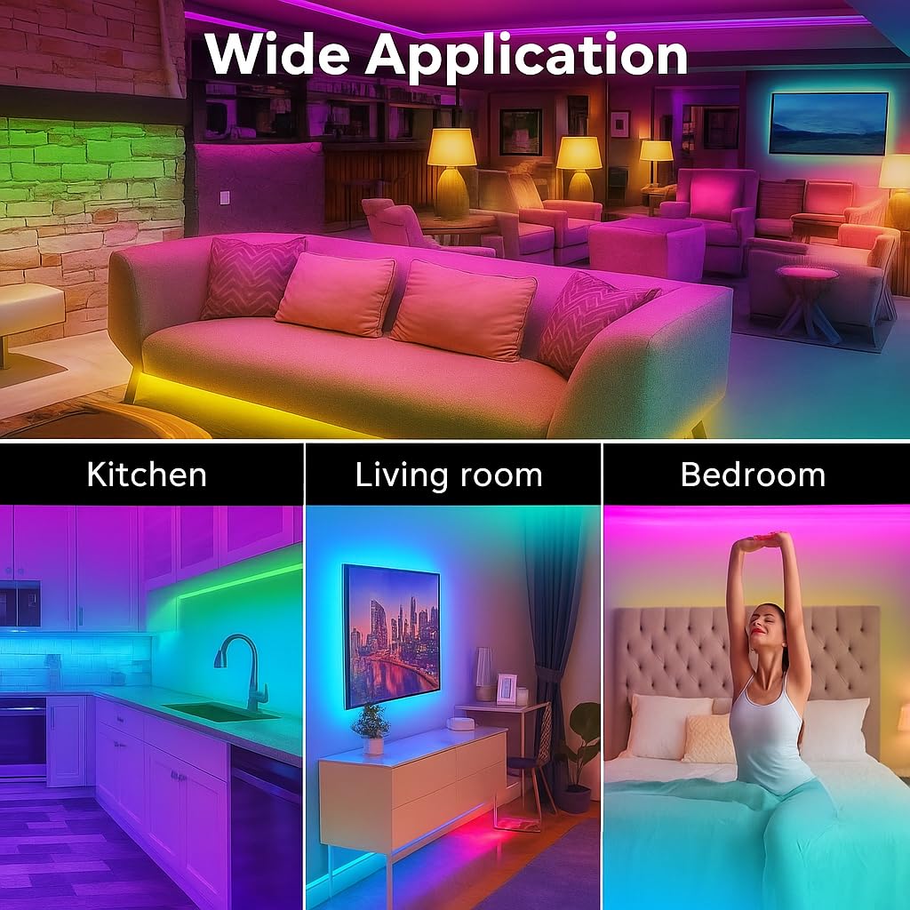 Premium RGB LED Strip Light β 5 Meter (Multicolor, Remote Control)
