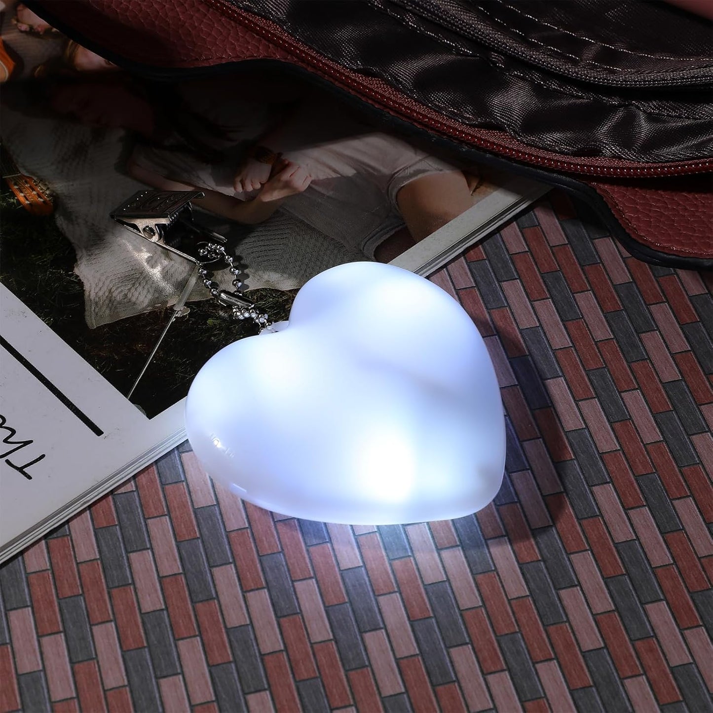Heart-Shaped Touch Sensor LED Purse Light