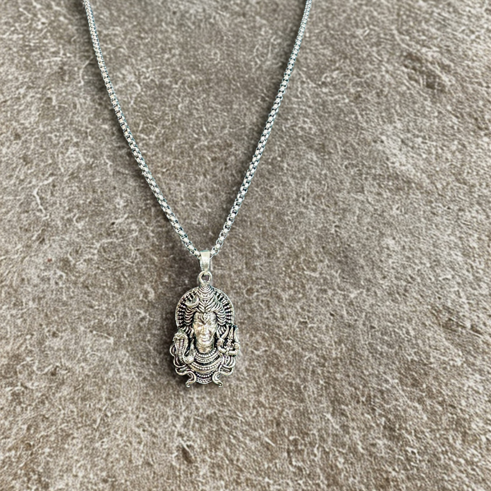 Lord Shiva Pendant with Chain - Strength & Protection