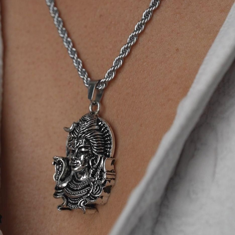 Lord Shiva Pendant with Chain - Strength & Protection