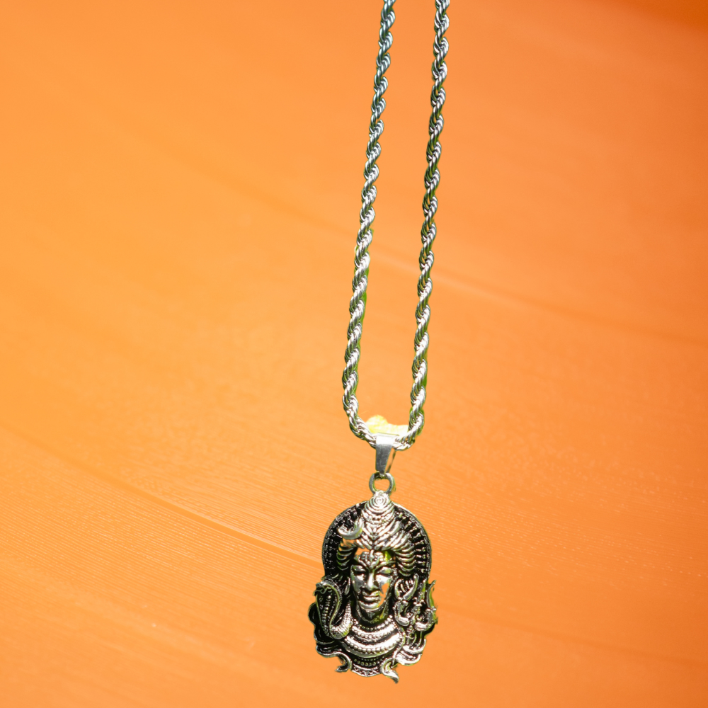 Lord Shiva Pendant with Chain - Strength & Protection
