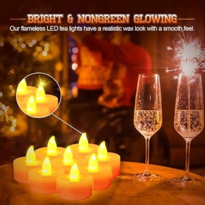 πͺ 24 Pcs LED Tea Light Diya