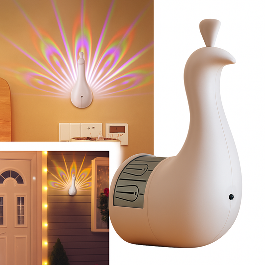 Peacock Glow Night Light Projector Lamp