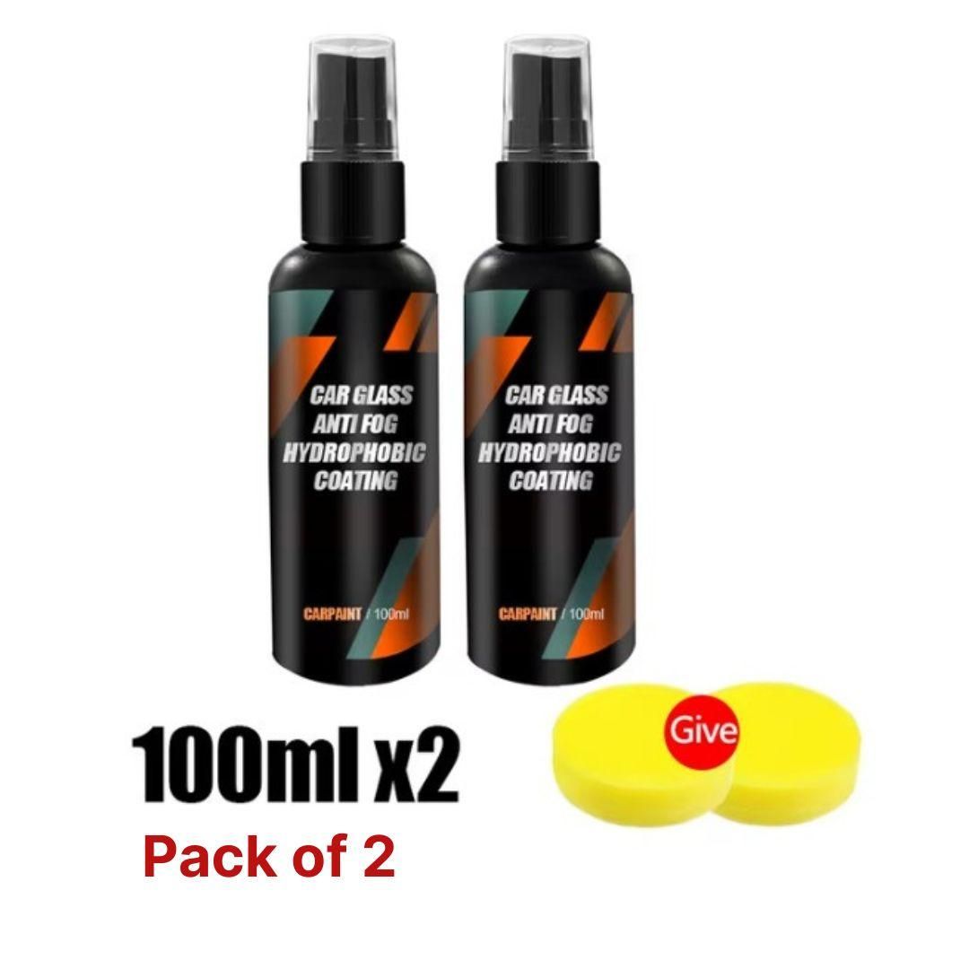 Car Glass Anti-Fog Hydrophobic Coating Spray – 100ML (Pack of 2)