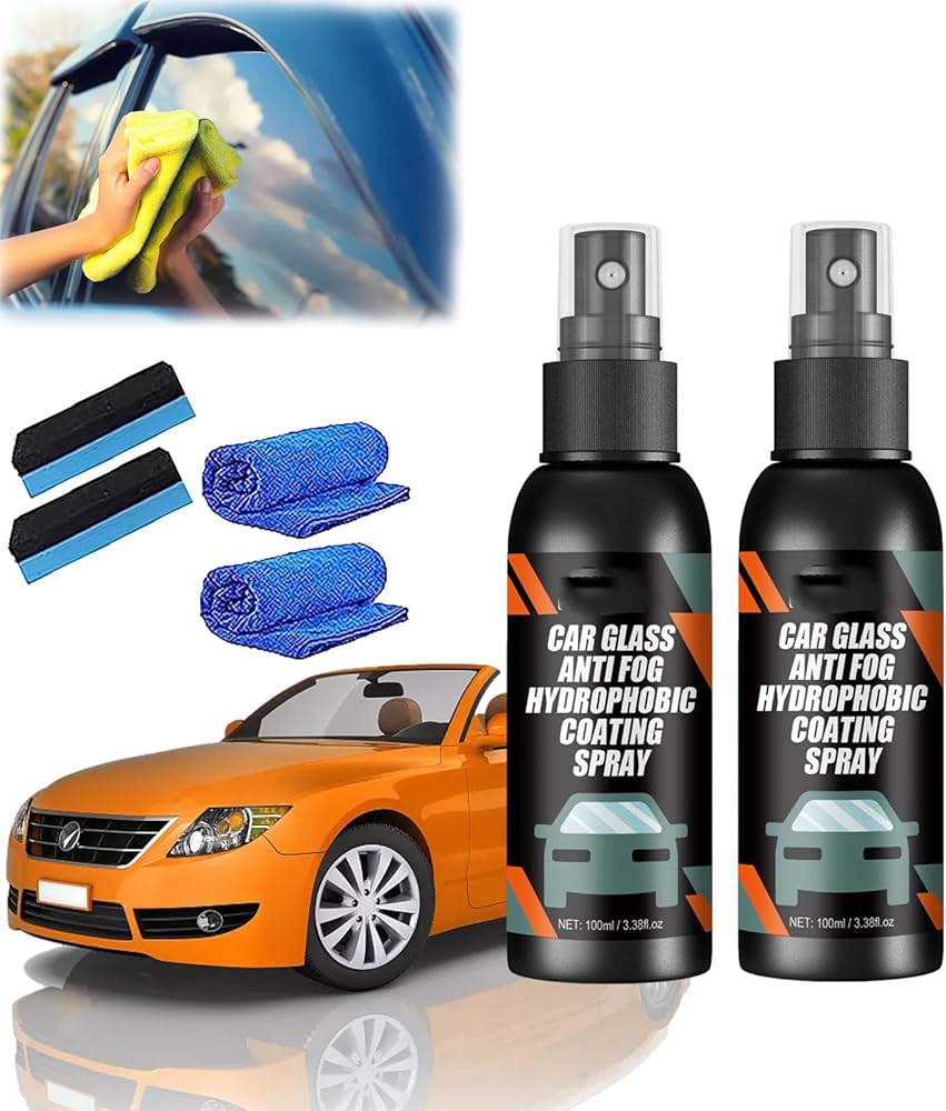 Car Glass Anti-Fog Hydrophobic Coating Spray – 100ML (Pack of 2)