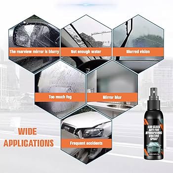 Car Glass Anti-Fog Hydrophobic Coating Spray – 100ML (Pack of 2)