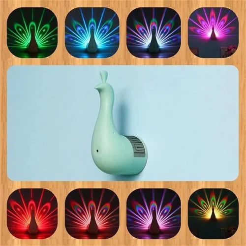 Peacock Night Light Projector