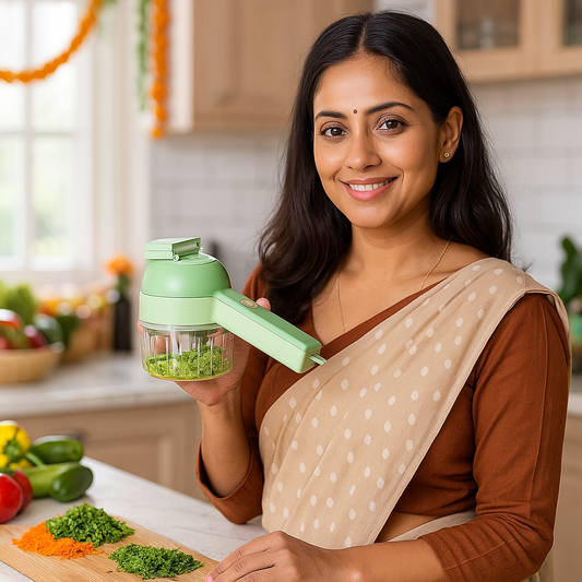 4 in 1 Portable Electric Vegetable Cutter Set
