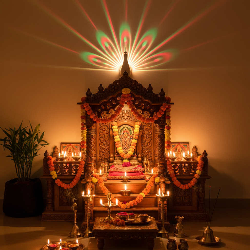 Peacock Glow Night Light Projector Lamp