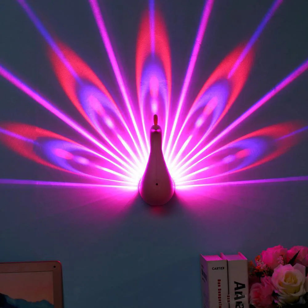 Peacock Night Light Projector